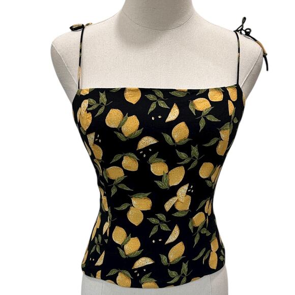 Reformation Atticus Camisole In Lemon - Picture 2 of 6